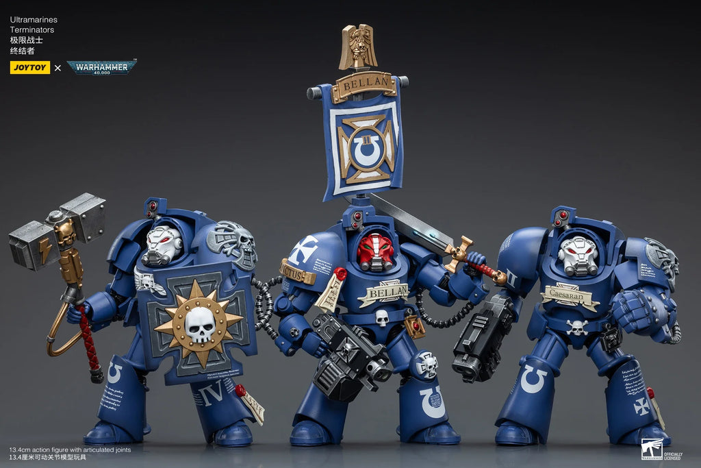 JOYTOY Warhammer 40K 1/18 Scale Ultramarines Terminators Bellan Assaulter Terconon Action Figure Model Toys For Collection