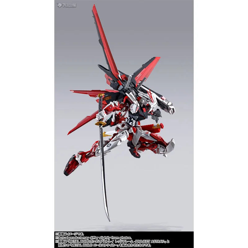 Bandai Original Mobile Gundam METAL BUILD GUNDAM ASTRAY RED FRAME 180mm Anime Action Figures Toys for Boys Gift Model Ornaments