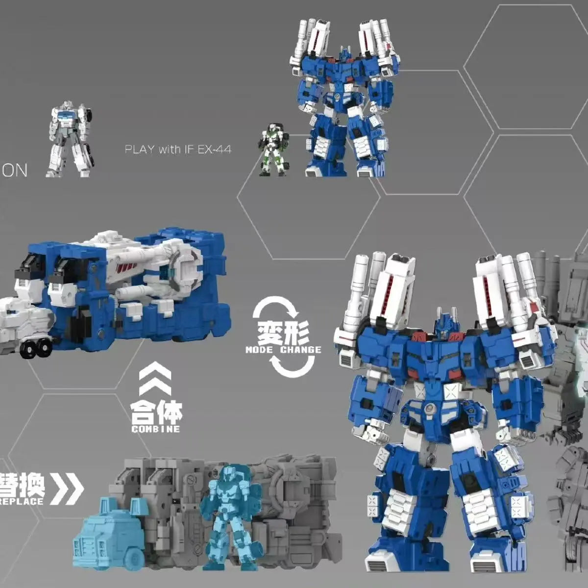 in stock Republish Transformation Iron Factory IF EX-44 EX44 Ultra Magnus City Commander Action Figure Model Toy Christmas Gift