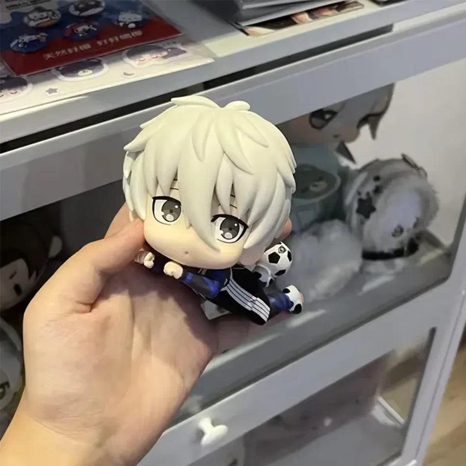 BLUE LOCK Action Figures Isagi Yoichi Nagi Seishiro Anime Figure Q Version Figurine PVC Collectible Model Kids Doll Toys Gifts