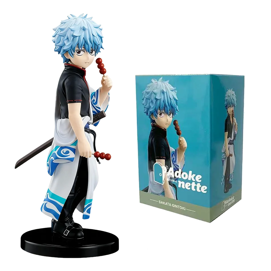 Original 14CM Anime Gintama Figure Sakata Gintoki Katsura Kotarou Stand Anime Model Toys Gifts Collection Decoration Ornaments