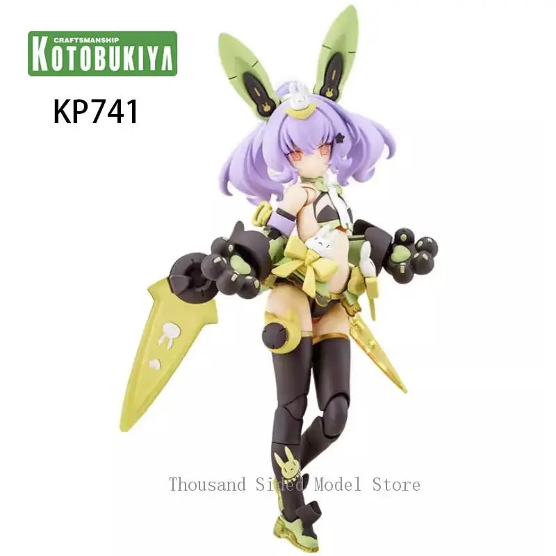 In Stock Original Kotobukiya KP741 Megami Device PUNI MOFU Tu Rabbit Mobile Suit Girl Assemble Model Kits Action Figure Toys