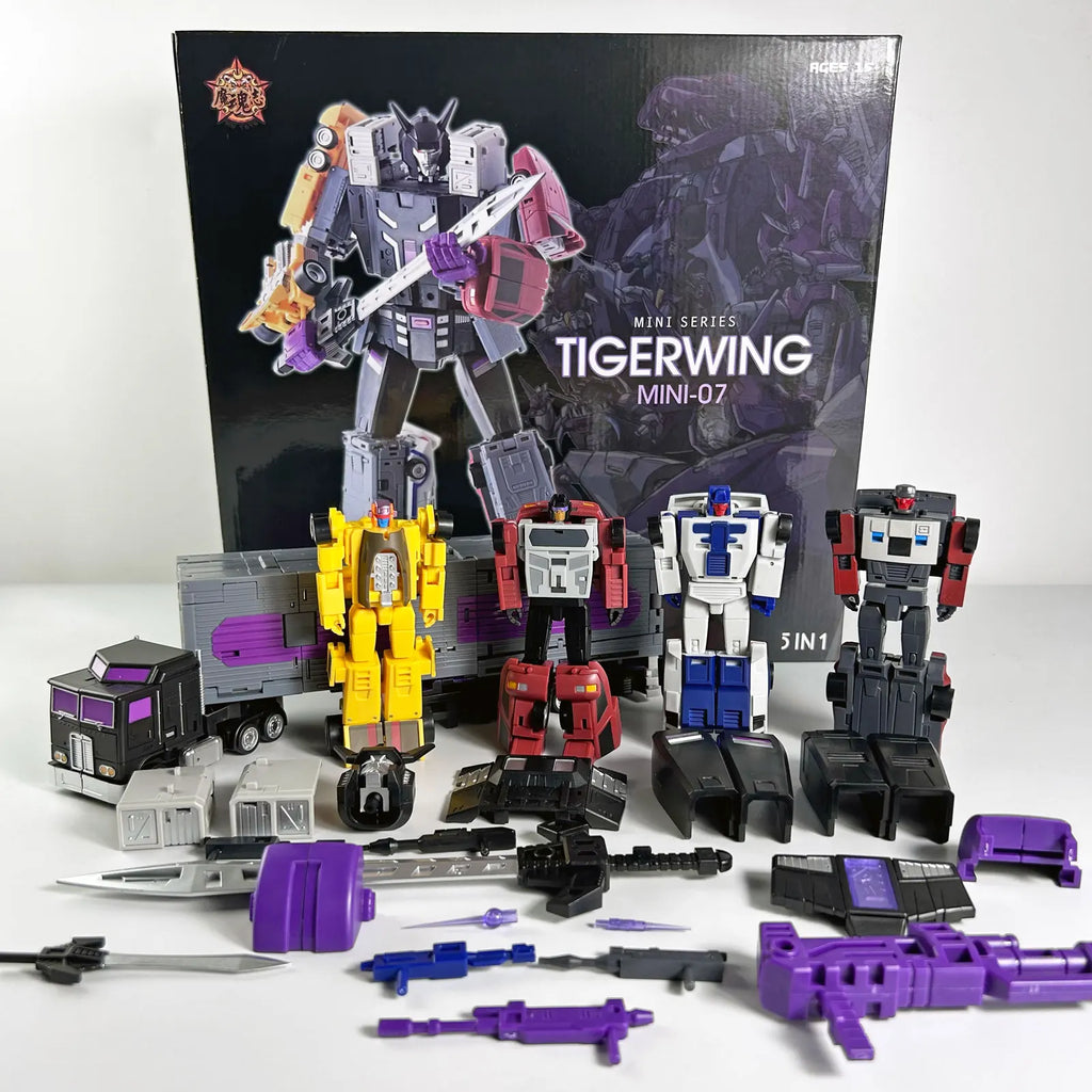 Transformation 5IN1 MHZ MH-MINI-07 Mini07 Mini-07 TOYS TIGERWING Motormaster Menasor Breakdown Wildrider Action Figure