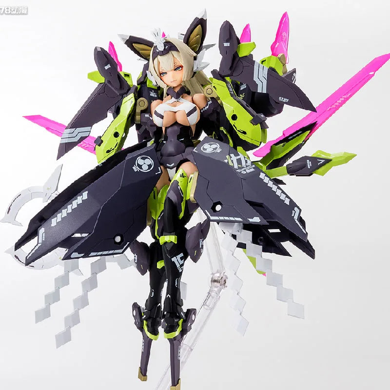 Kotobukiya Original MEGAMI DEVICE ASRA TAMAMONOMAE HAKUMEN KONMOU Anime Action Figure Assembly Model Toys Collectible Model
