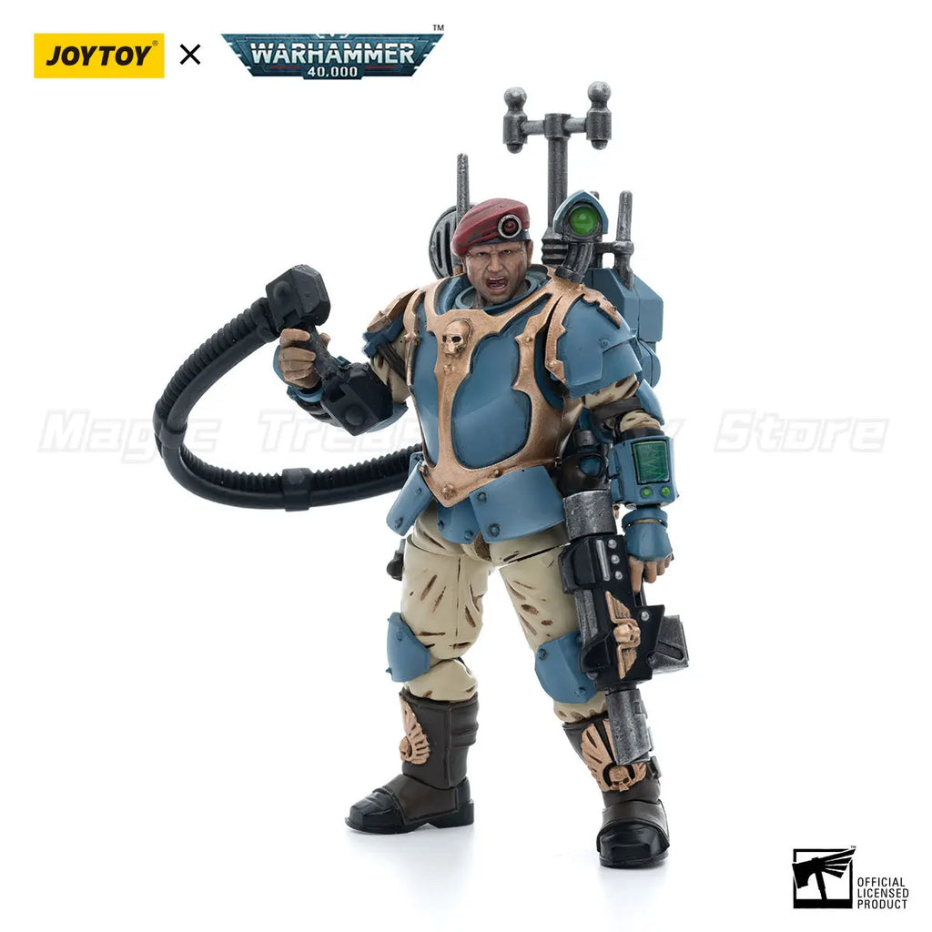 【In Stock】JOYTOY Warhammer 40K Astra Militarum Tempestus Scions Command Squad55th Kappic Eagles Vox Operator 1/18 Action Figure