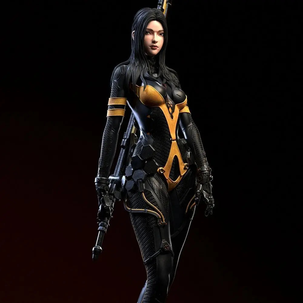 50mm 75mm 85mm Lady Swordsman Resin White Model 3D Printed DIY Self-assembly Unassembled and Uncolored Figurines Miniatures
