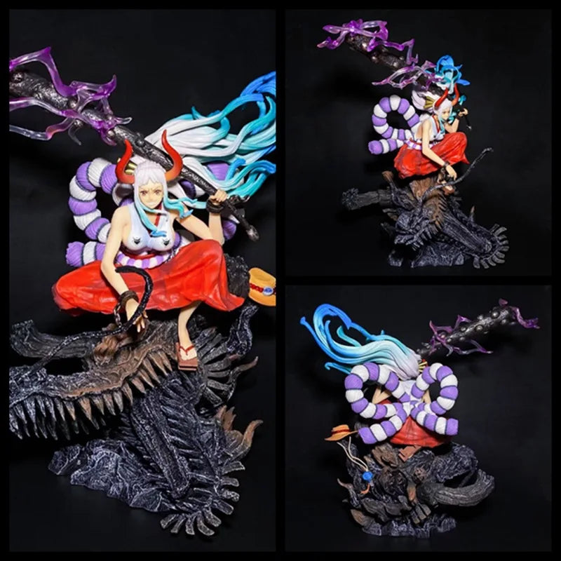 42cm Anime One Piece Wano Country Kaido's Daughter Yamato Thunder Bagua Battle Ver. GK PVC Action Figure Statue Model Toys Doll