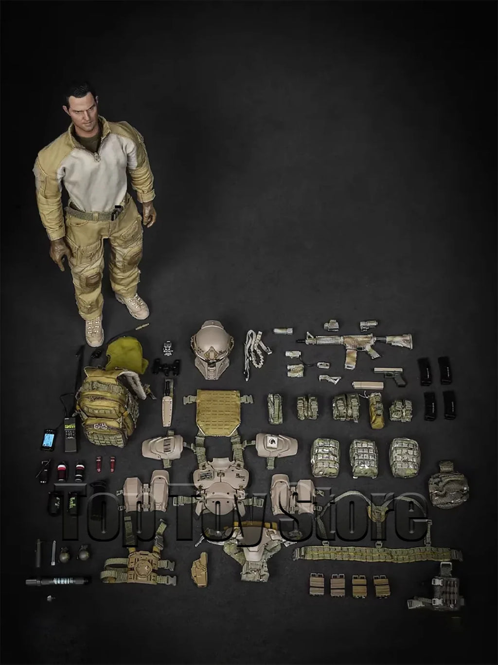 Original GWG004 Desert Raider 1/6 Male Soldier Military Action Figure Full Set Collectible Model Toys Gift