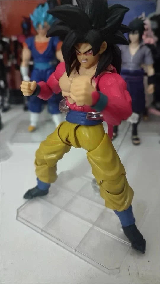 SHF Dragon Ball Figure SSJ4 Son Goku Action Figure Super Saiyan 4 Goku Anime 16cm PVC Collection Model Ornamen Toys Doll Gifts