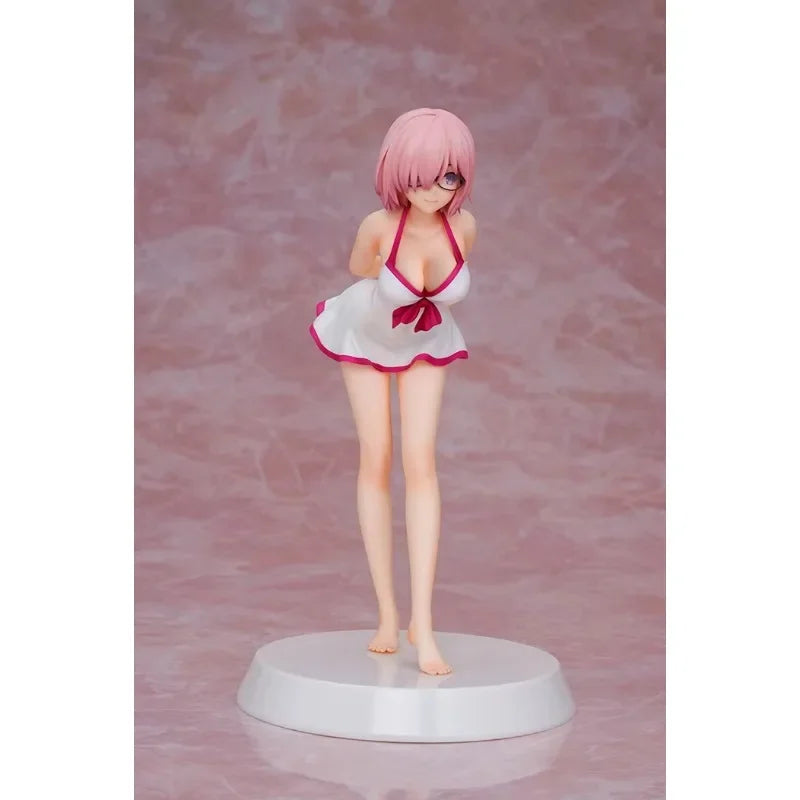 100% Original:Fate FGO Mash Kyrielight Summer Queens 18cm PVC Action Figure Anime Figure Model Toys Figure Collection Doll Gift