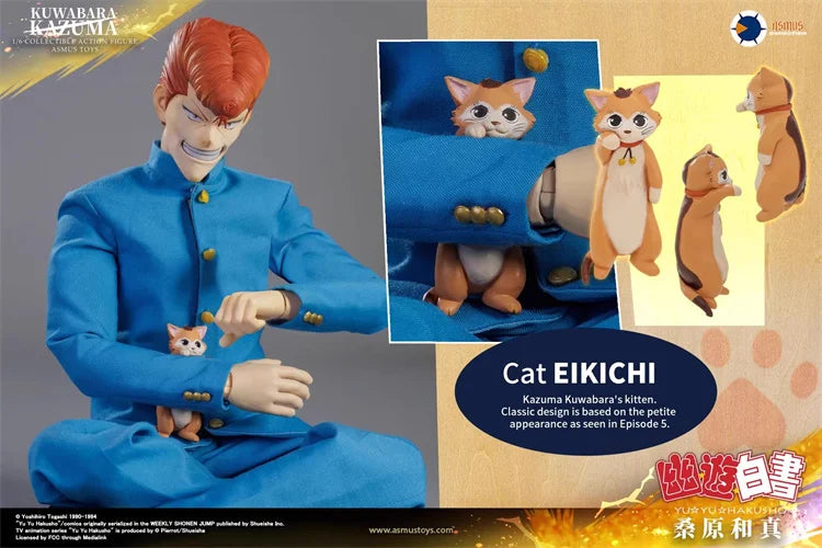 Original ASMUS TOYS YUYU004 1/6 Male Classic Anime Character Yuyu Hakusho Kazuma Kuwabara Full Set 12in Action Figure Toys ﻿