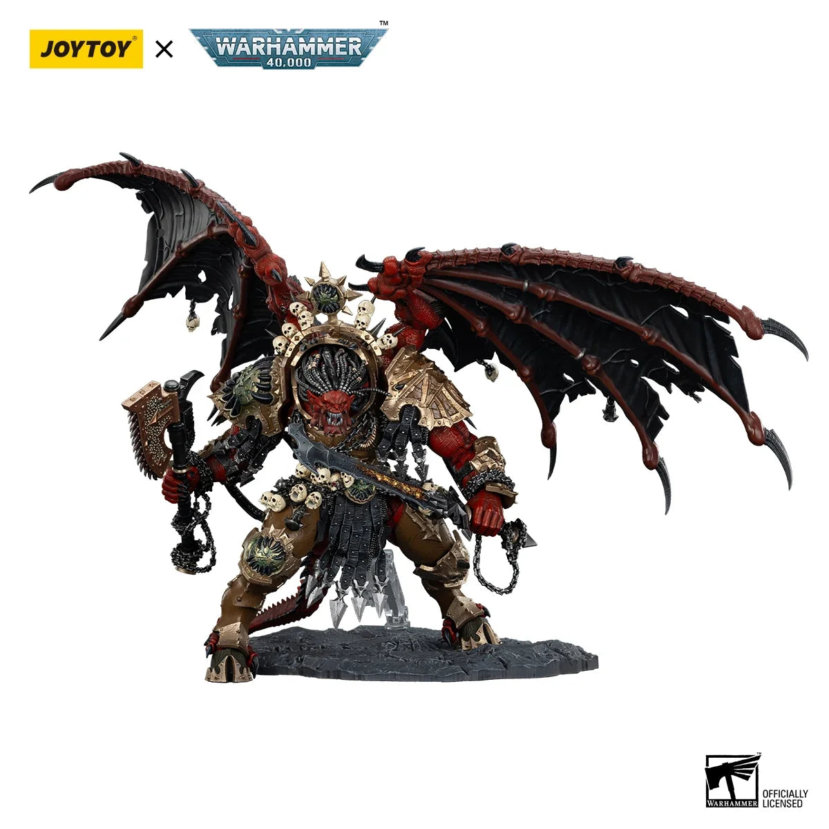 JOYTOY Warhammer 40K 1/18 World Eaters Angron Daemon Primarch of Khorne 38cm Action Figure Mini Soldier Model For Collection