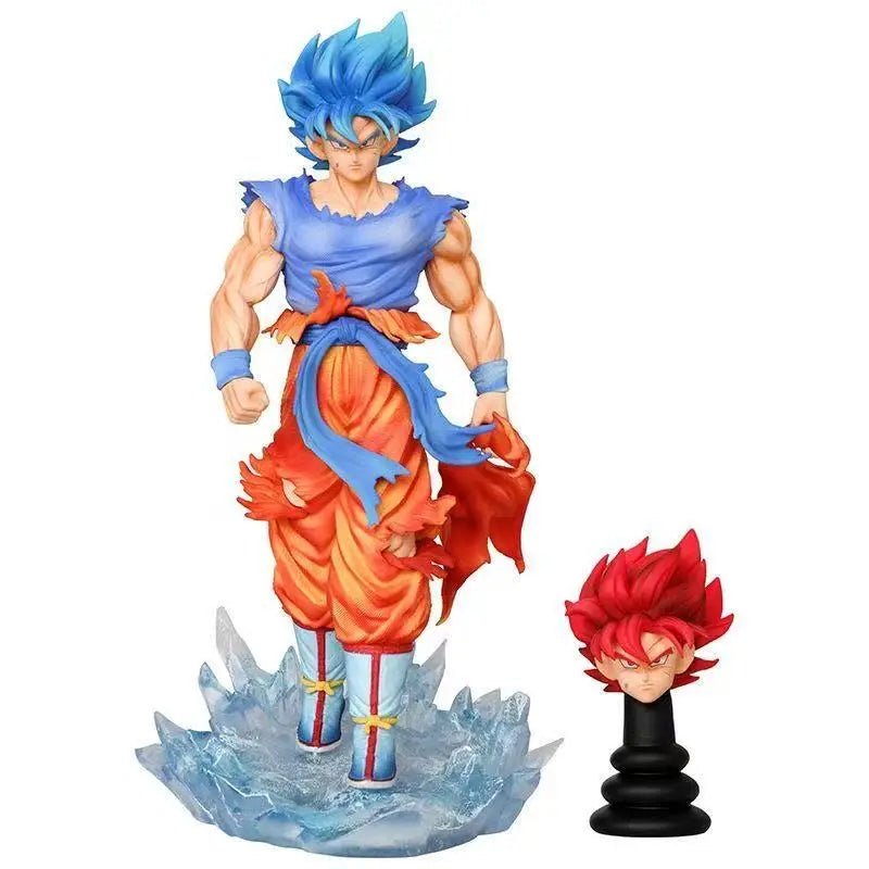 Jt Statue Dragon Ball Z Son Goku Figure Goku Blue Jt Led Base Super Saiyan Action Figures Collection Model Toys Gift