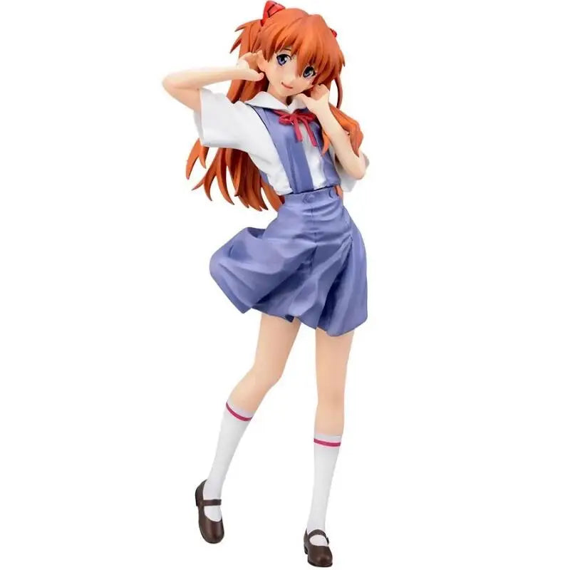 Genuine Original Sega Neon Genesis Evangelion Xstellar Soryu Asuka Langrey Uniform Ver Anime Figure Model Desktop Ornament Gift