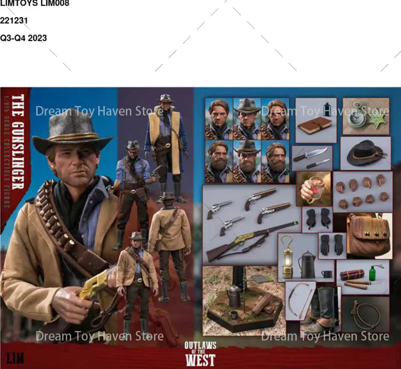 LIMTOYS LIM008 Original 1/6 Scale Männlicher Soldat Wild West Gunslinger Full Set 12-Zoll Actionfigur Modell Sammlerstücke Puppen