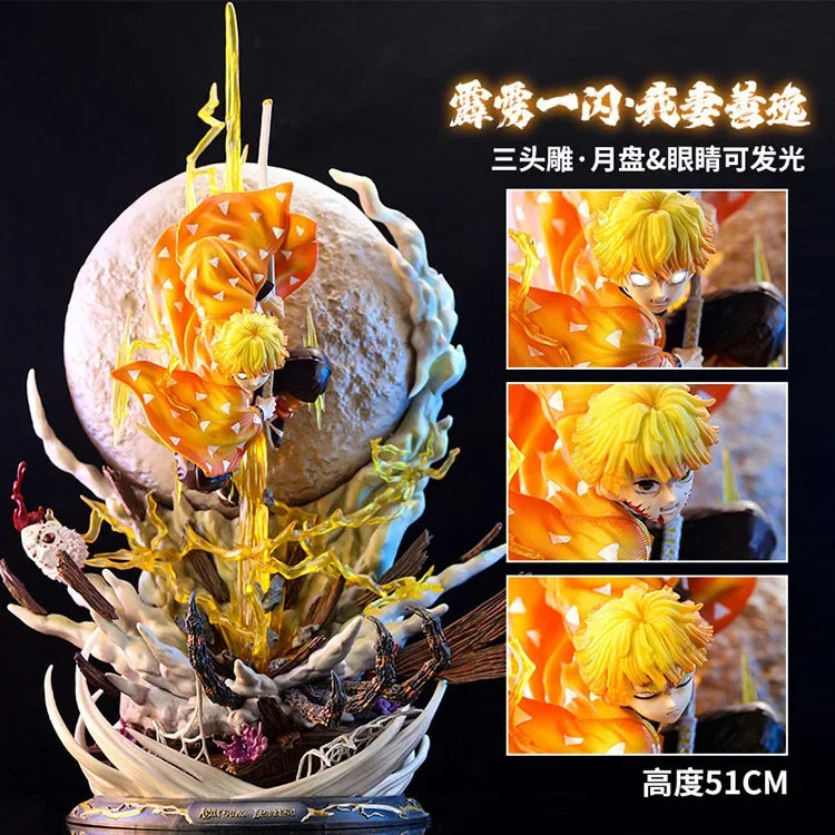 Demon Slayer Agatsuma Zenitsu Action Figures Thunderclap Anime Flash Effect Collection Serie Pvc  Gift In Stock
