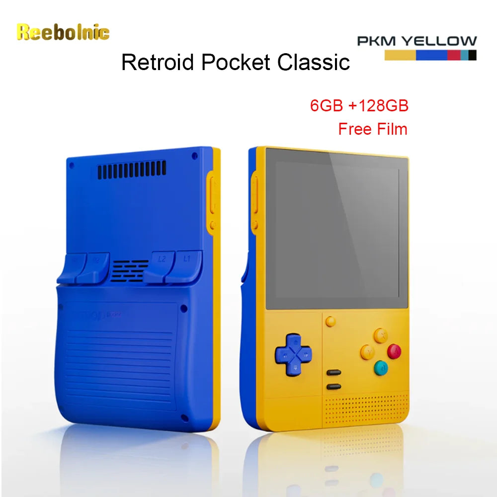 Reebolnic Retroid Pocket Classic Handheld Game Console 3.92Inch Screen 6GB 128GB G1 Gen2 Video Game Console RP Classic Boy Gifts