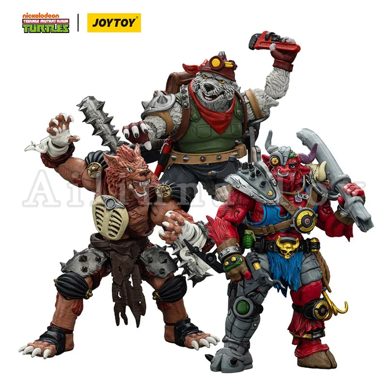JOYTOY 1/18 Actionfigur Turtles-Dirtbag Groundchuck Rahzar Anime-Spielzeug