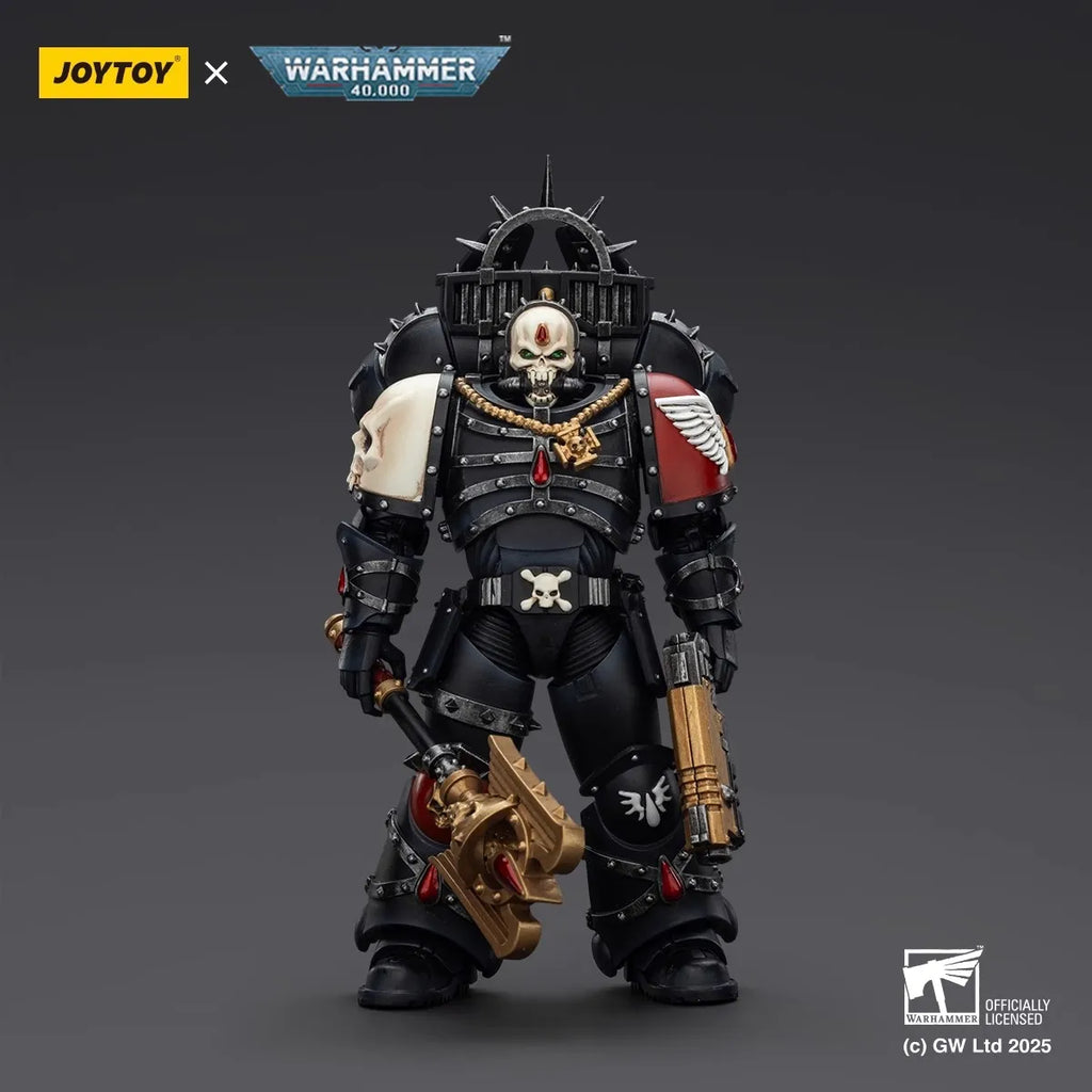 JOYTOY Warhammer 40K 1/18 Scale Blood Angels Lemartes With Jump Pack,Blood Crozius And Absolver Bolt Pistol Figurine Model Toy