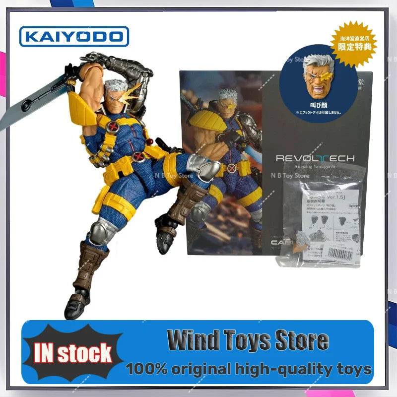 Auf Lager 100% Original KAIYODO Revoltech X-Men Cable 1.5 Version Actionfiguren Spielzeug Sammlergeschenke