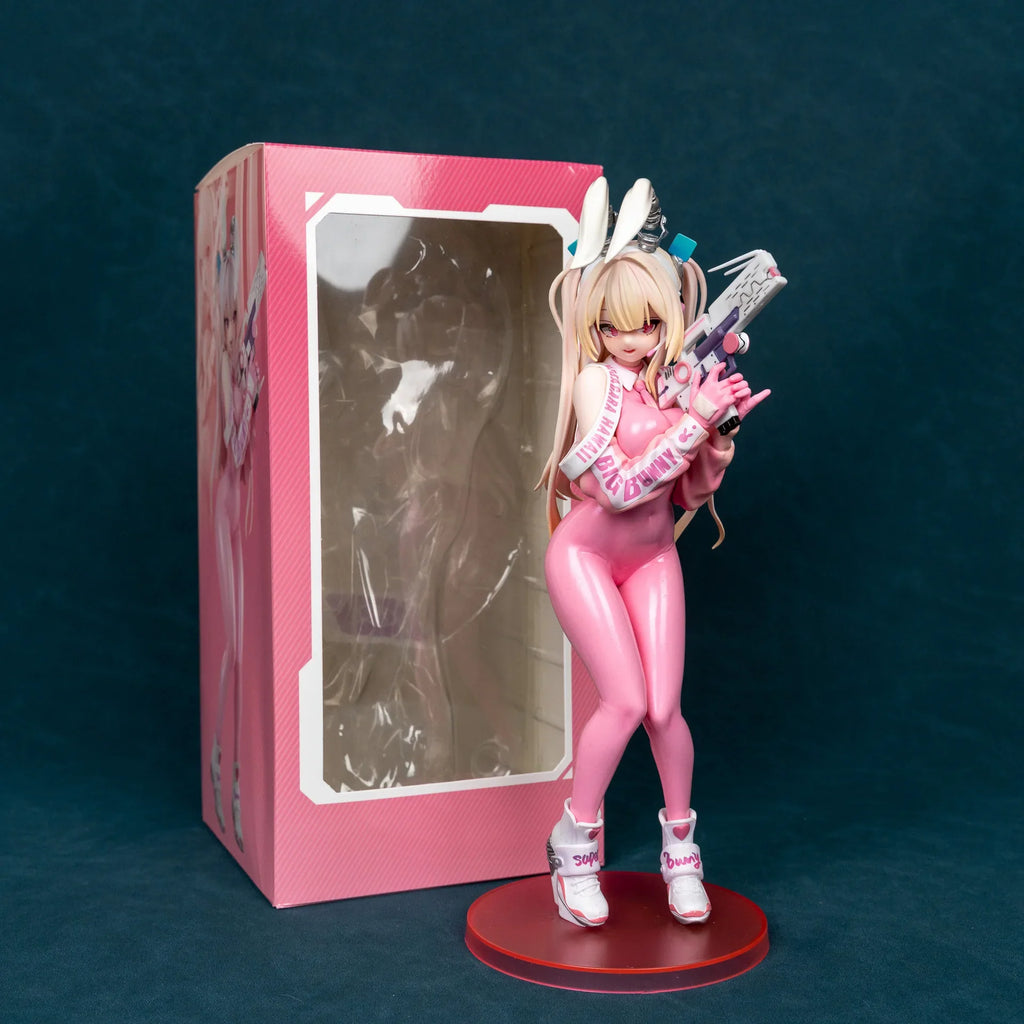 Superbunny Premium Edition Pink Anime Girl Figurine Adorable Collectible Model Gift from China Blue Horizon Series PVC Static