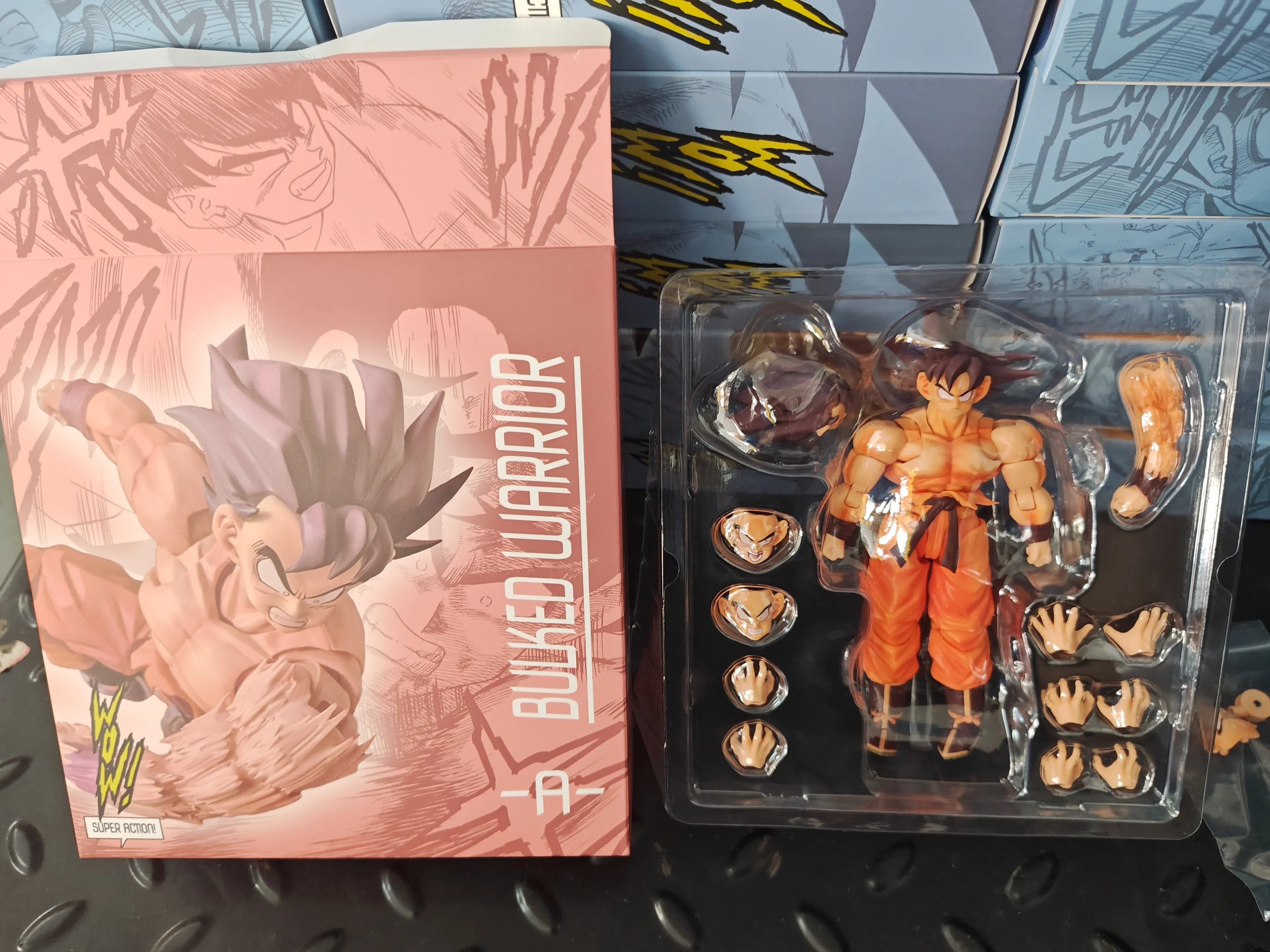 New-Hot Wow Super Action Studio 1/12 Dragon Ball Anime Figure Kaiouken Son Goku Action Figurine Collect Goku Model Toys Kid Gift