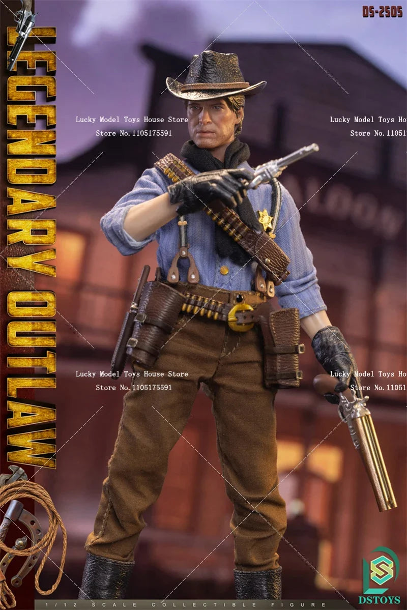 DSTOYS 1/12 Wild Cowboy Cloth Action Figure Clint Eastwood Peaceful Protector Movie Role Simulation 6inch DS-2505 Male Soldier