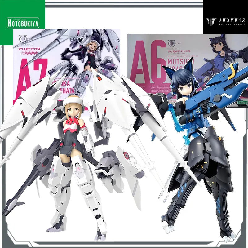 Kotobukiya Original MEGAMI DEVICE NODOKA TAKAHATA&MUTSUMI KOASHI Anime Action Figure Assembly Model Toys  Model Gifts for Boys