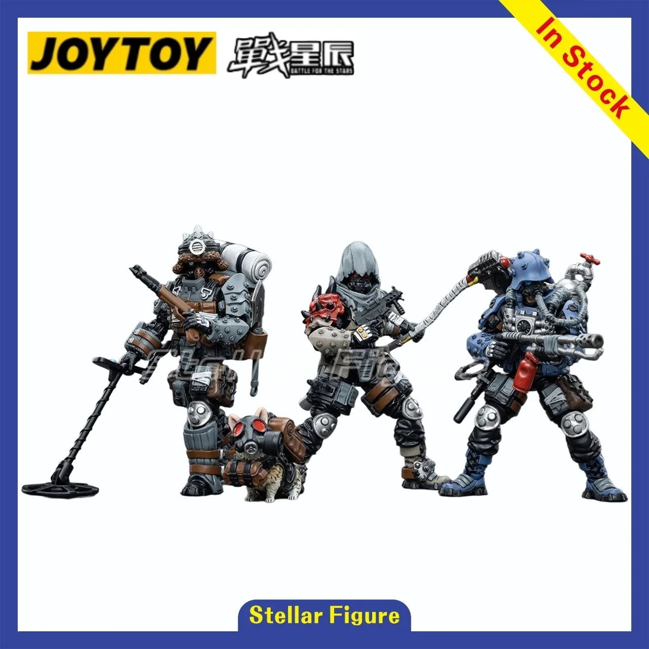 【SF】JOYTOY 1/18 Action Figure Wasteland Scavengers-Nikos Lendal Simeon- Spud 3PCS Model Toys Gifts Collection Ornaments