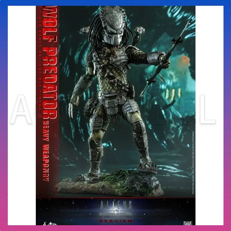 Original Hot Toys Wolf Predator Action Figure 1/6 Aliens vs Predator - Requiem Predator Figurine HT MMS443 Customized Toy
