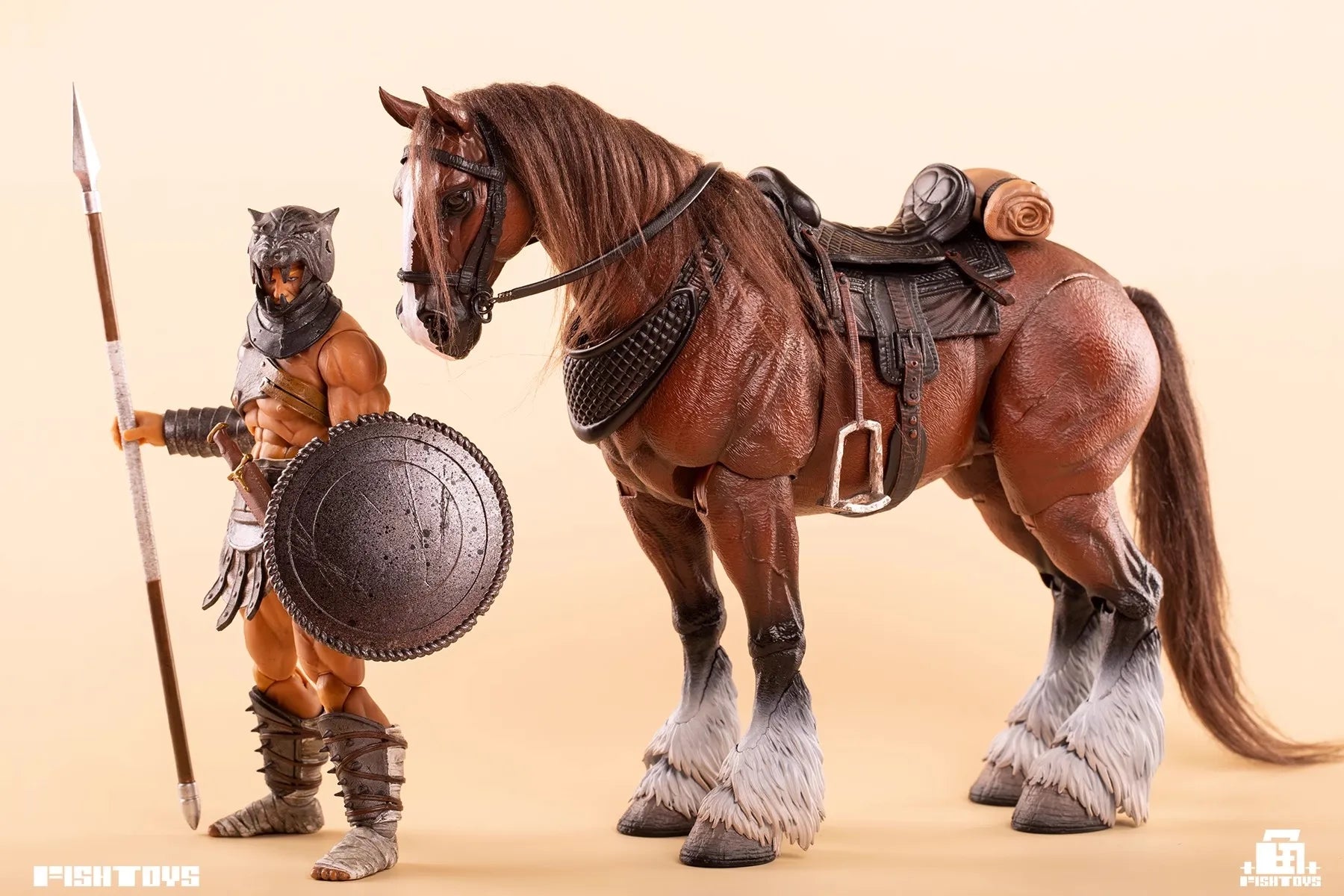 In Stock Fish Toys 1/12 Aciton Figure Pvc Model Waste Land Series Panchromatic Horse Animal Statue Customized Decoration Toys