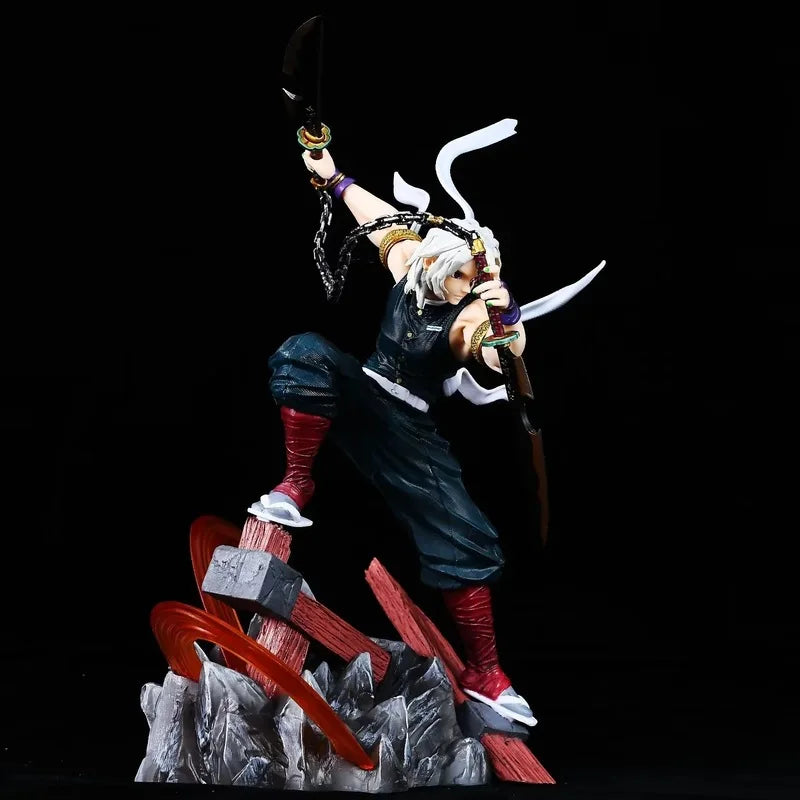 Demon Slayer Gk Tengen Uzui Dual Head Sculpt Static Statue Desktop Ornament Pvc Anime Fugure Model Toys Collection Trendy Gifts