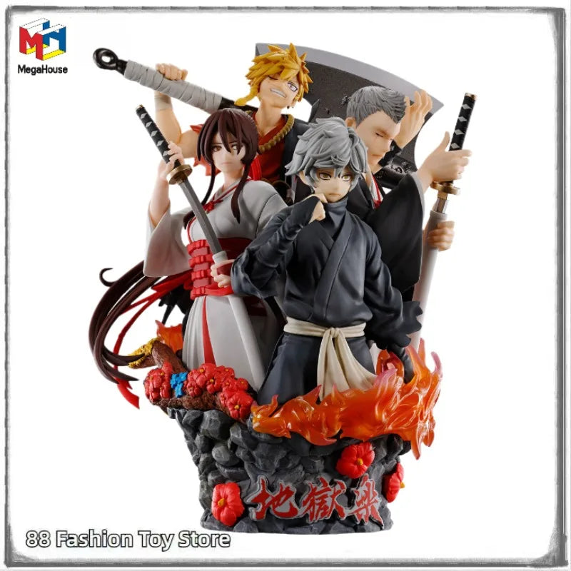 【Vorverkauf Dezember 2025】Neue Original MegaHouse PETITRAMA Hell's Paradise Anime Modell Sammlerfigur Spielzeug