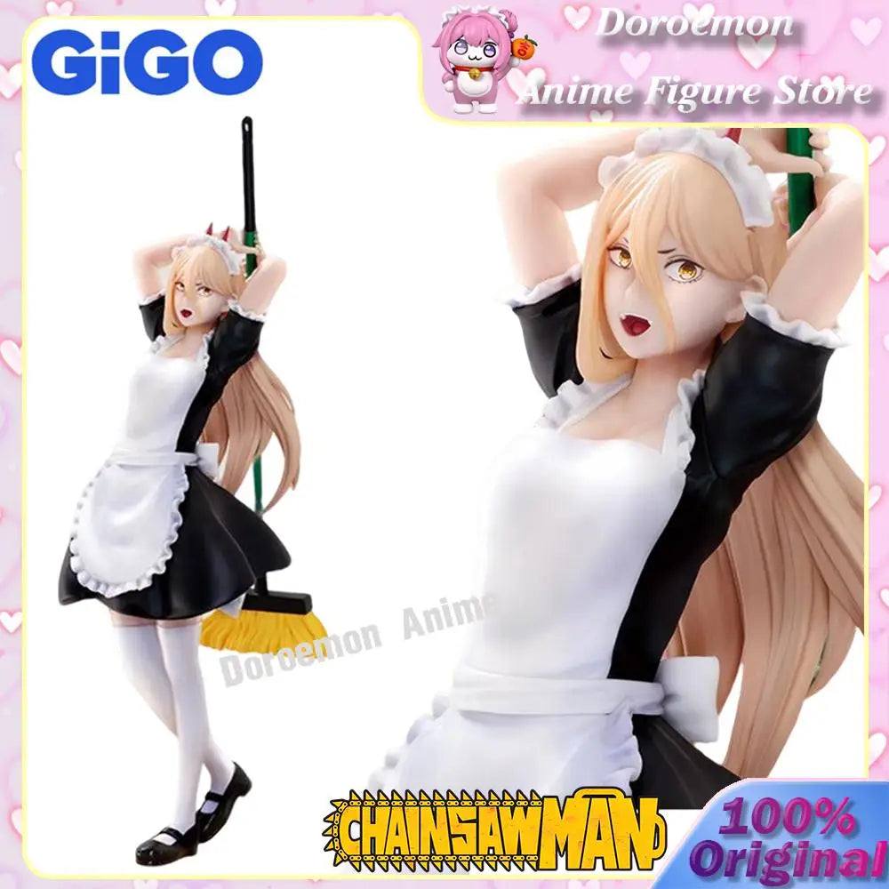 In Stock Original Gigo Hereditail Chainsaw Man Power Maid Ver. Anime Kawaii Girls Figures Collectible Model Toys Decoration Gift