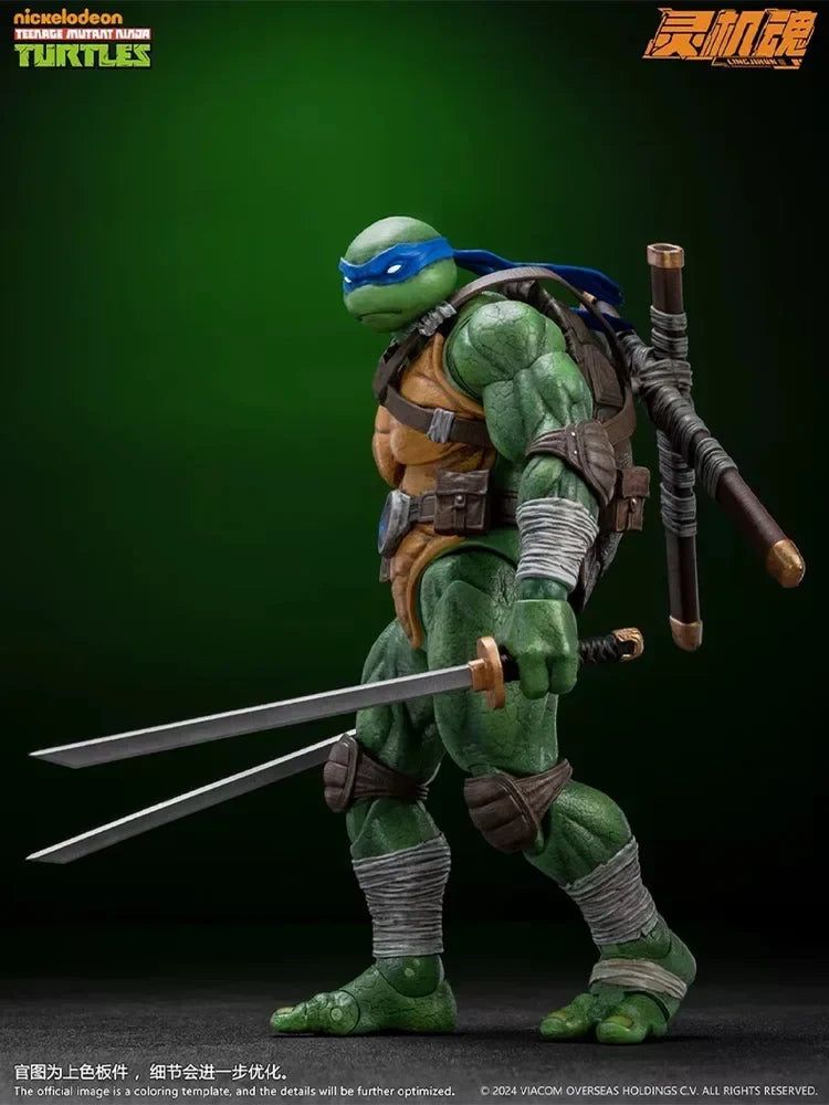 Original LING JIHUN Ninja Turtles Leonardo Raphael Figure Model Collection Toy Gift