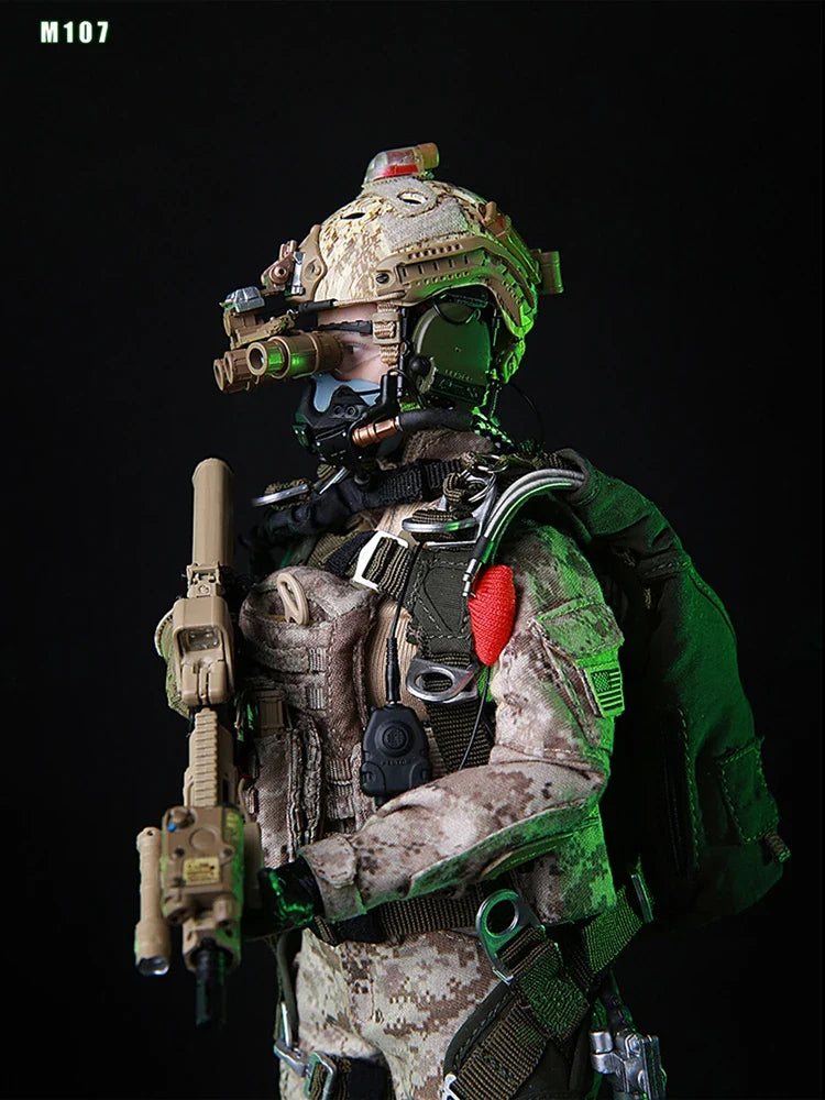 MINITIMES M017 1/6 Scale US Seal Navy Special Force Action Figure Camfoulage Cloth 12" Full Set  Female Soldeir Model Toys