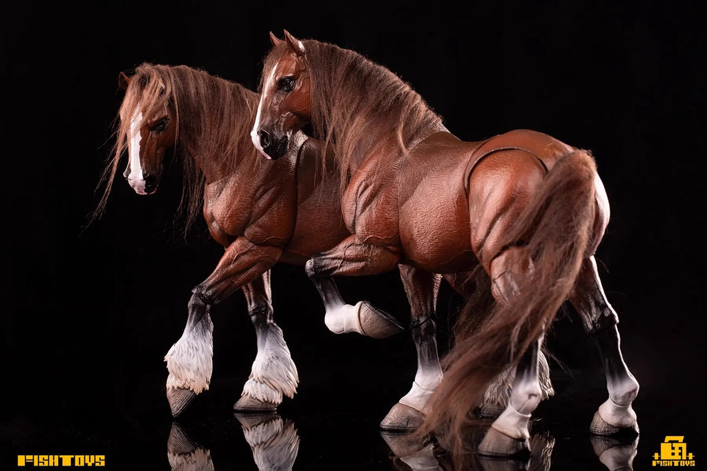 In Stock Fish Toys 1/12 Aciton Figure Pvc Model Waste Land Series Panchromatic Horse Animal Statue Customized Decoration Toys