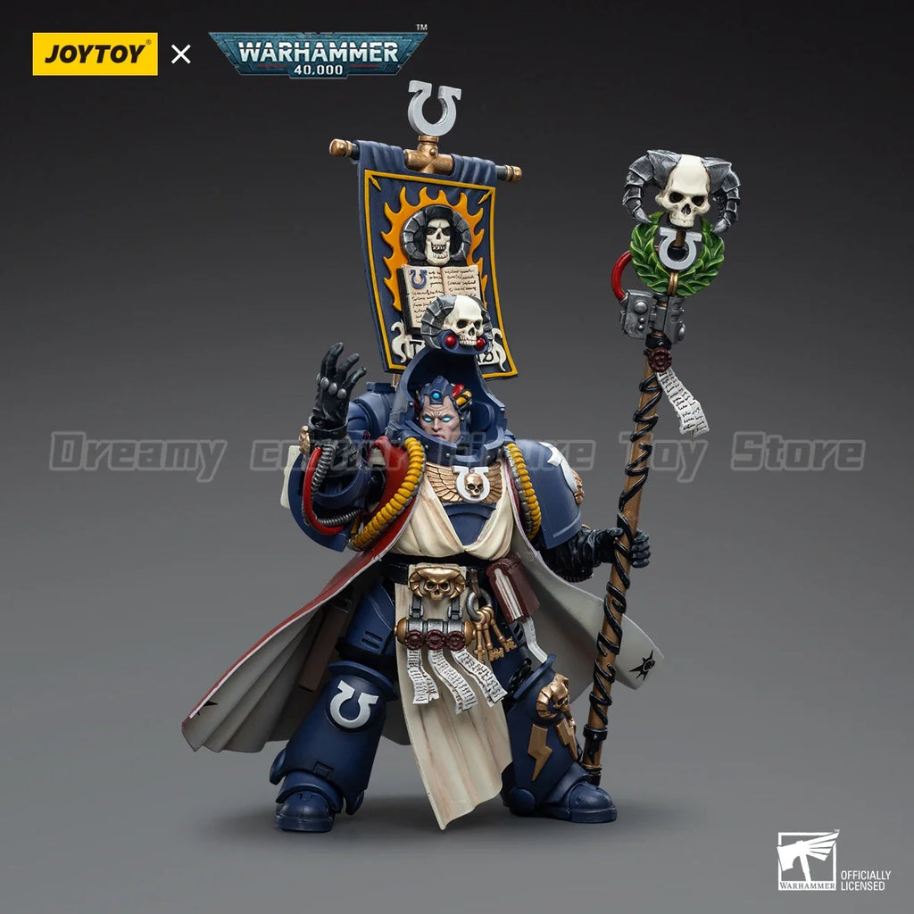 【In Stock】JOYTOY Warhammer 40K Ultramarines Chief Librarian Tigurius 1/18 Action Figure Toy Model Collection Ornament