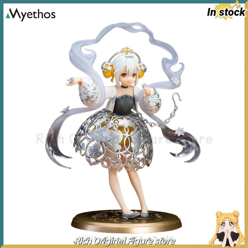 Original auf Lager Myethos "Nationalschatz" Weintrauben-Blumen- und Vogelmuster Silbernes Sachet Modell Spielzeug Ornamente Statue Figuren
