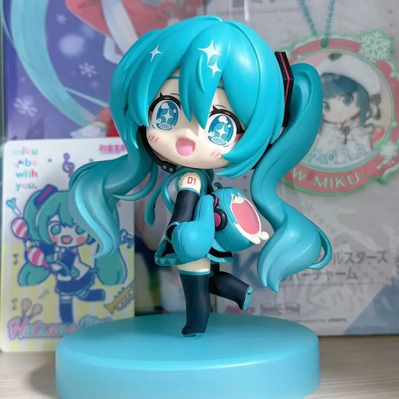 High quality reproduction Hatsune Miku handmade Q version cute decorations soft smile pain package desktop chassis decorations