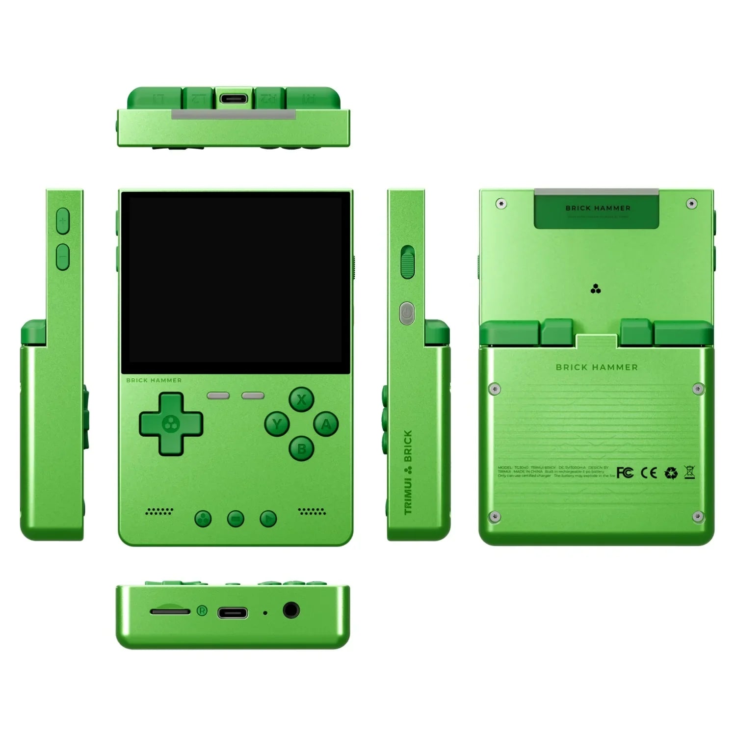 Trimui Brick Hammer Handheld Game Console 3.2 Inch 1024*768 IPS Screen 3000mAh Metal Open Source Retro Game Machine Gifts
