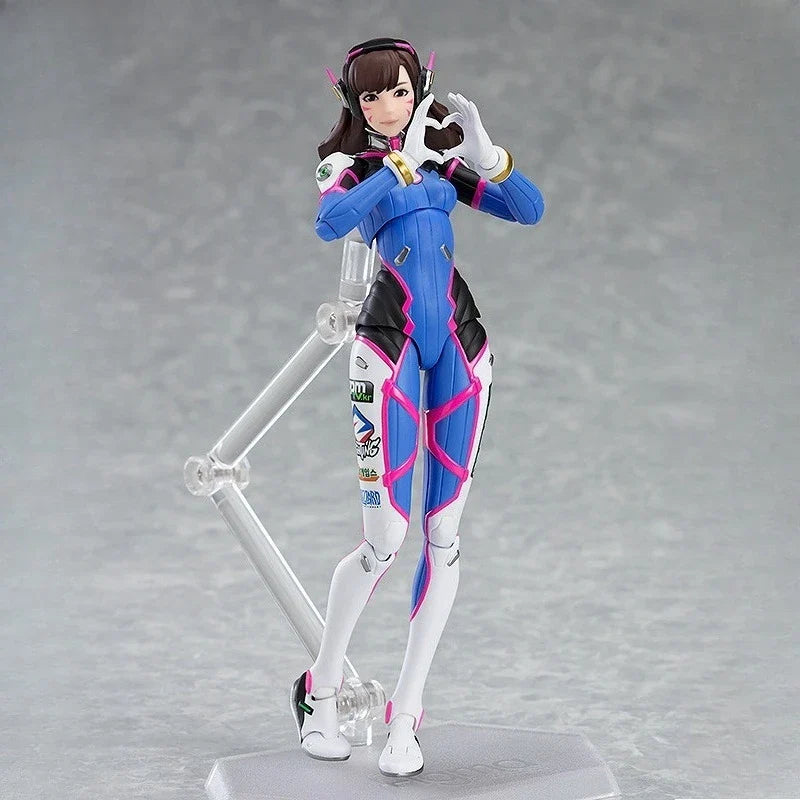 Max Original Figma Series《Overwatch: D.Va》Anime Action Figure Assembly Model Toys Collectible Model Ornaments Gifts for Children