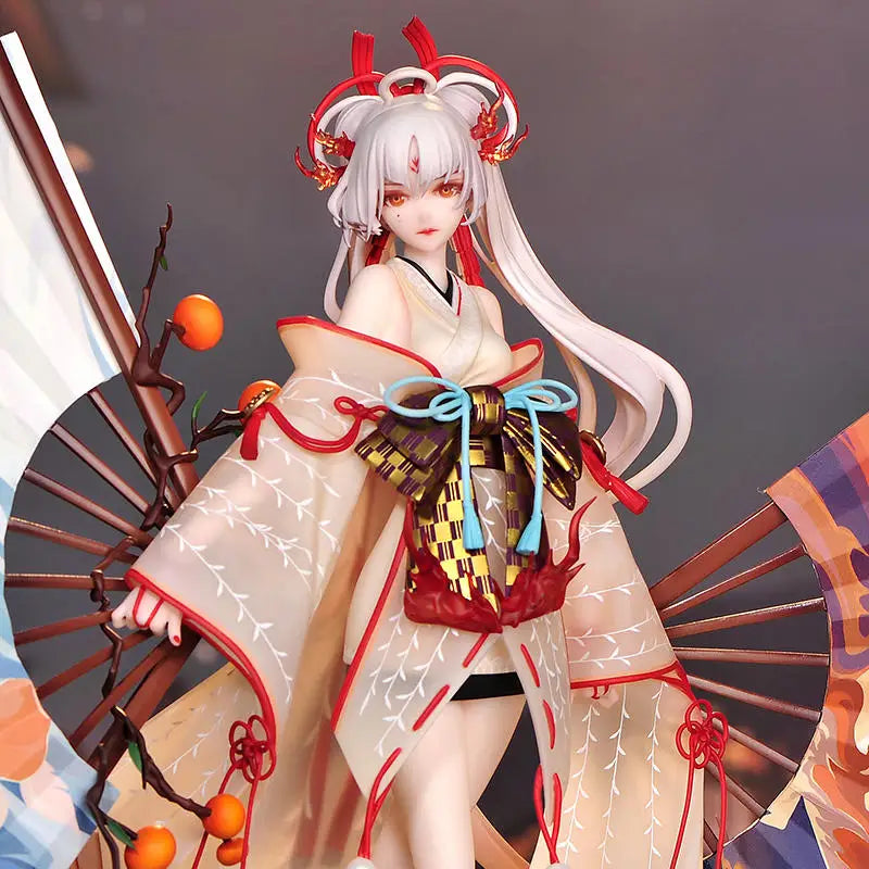 30cm Genuine Original Wings Inc Onmyoji Shiranui Night Fire Leaving Song Anime Figure 1/7 Collect Model Desktop Decoration Gift