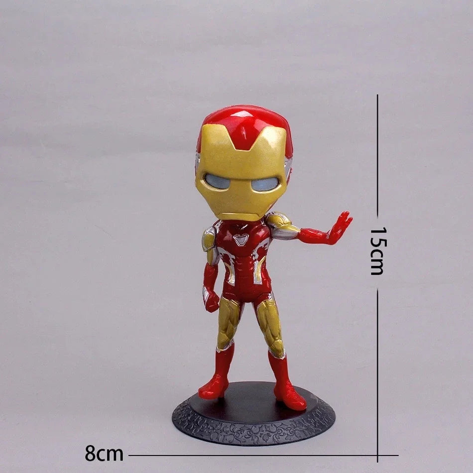 Popular Q Version Big Head The Avengers 8-17.5cm Figure Superman Supergirl Batman Spider Man Model Ornaments Anime Periphery Toy