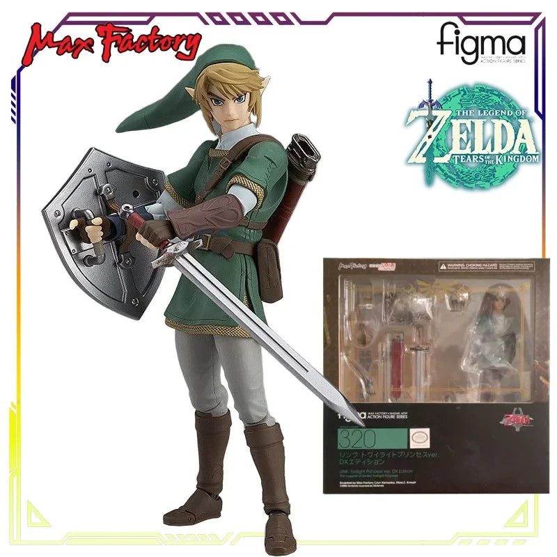 Max Factory Figma Legend of Zelda Twilight Princess Series Princess Link/Zelda  Anime Action Figure Model Toys Gifts Fo Boys