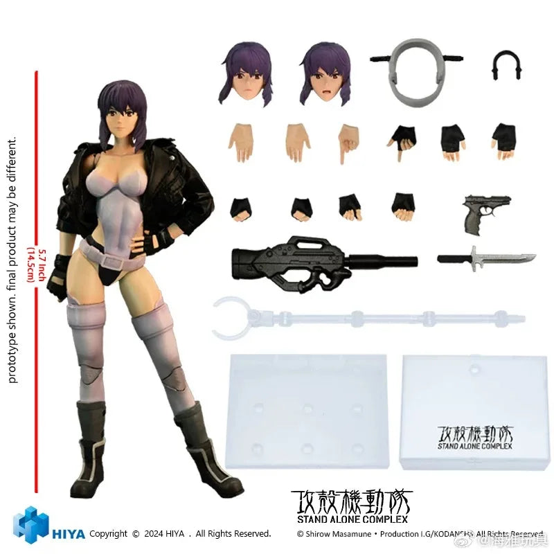 Hallo Esg0202 1/12 Maßstab Motoko Kusanagi Anime Actionfigur - Stand Alone Complex Mobile Suit Girl Doll 15 cm Sammlerstück
