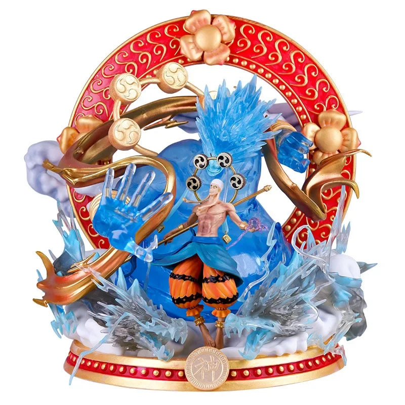 29cm One Piece Anime Figure Enel Thor Sky Island Character Periphery Pvc Model Doll Desktop Decoration Display Children Gift Toy