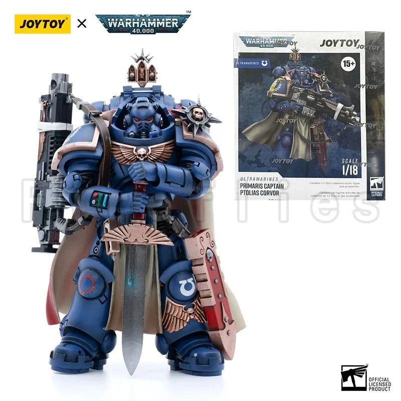 1/18 JOYTOY Action Figure 40K Captain With Master-Crafted Heavy Bolt Rifle Re-issue Version Anime Model Toy