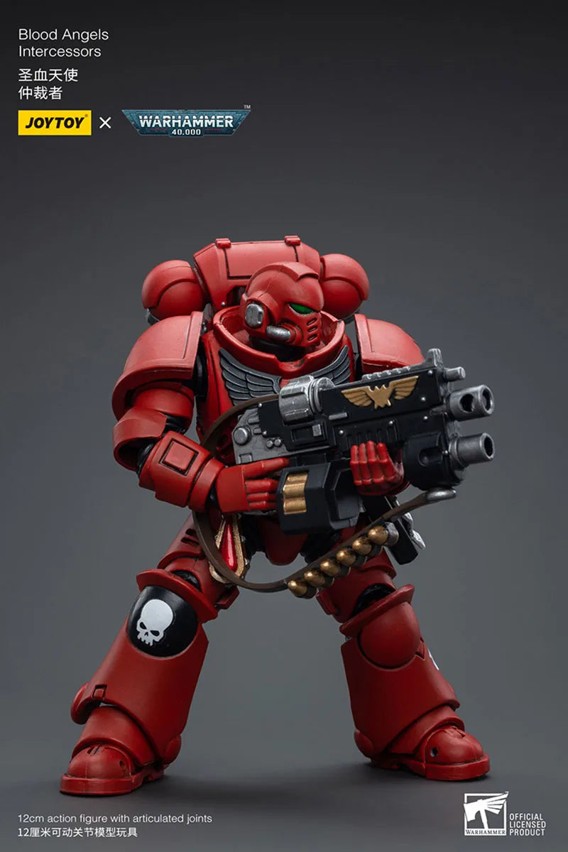 JOYTOY Warhammer 40K 1/18 Space Wolves Blood Angels Imperial Fists Ultramarines Intercessors Action Figure 12cm Soldier Model