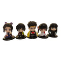 15 PCS/Set Q Version Demon Slayer Sitting Ghost Doll Tanjiro Nidouzi Inosuke Zenizu Figure Action Figure Movie Model Toys Doll